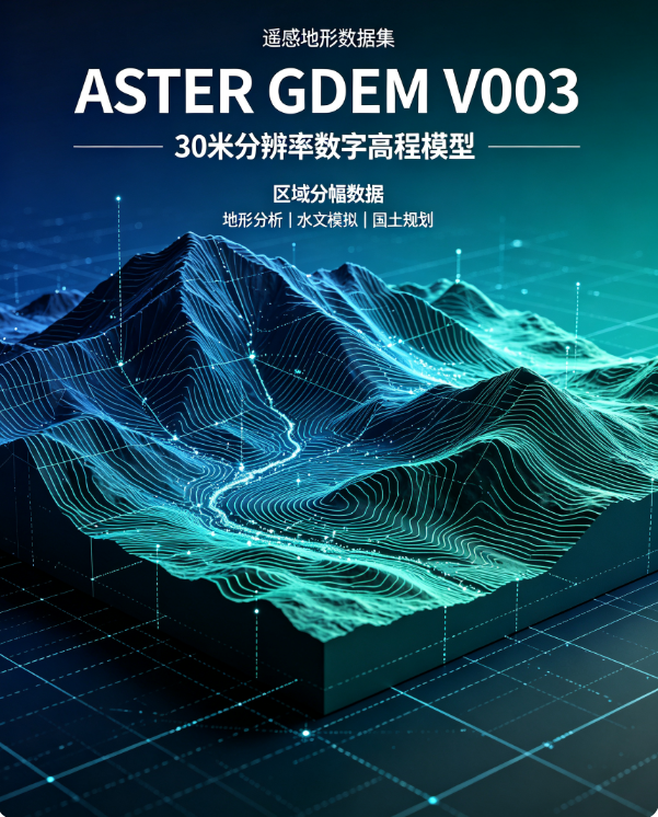 ASTER GDEM V003 30m 分辨率数字高程数据集 数据样例